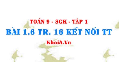 Bài 1.6 trang 16 Toán 9 Kết nối tri thức Tập 1